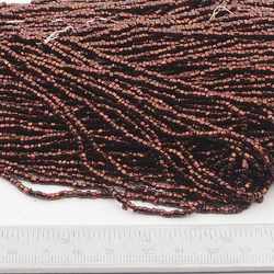 Lot (20000) Vintage Czech peacock metallic faceted seed beads 16 bpi
