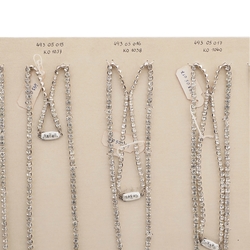 Large Sample card 6 Deco Geometric Czech vintage rhinestone jewelry Necklaces 
