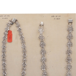 Large Sample card Art Deco Geometric Czech vintage rhinestone jewelry Necklaces
