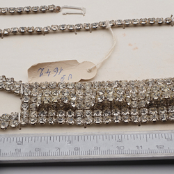 Large Sample card 3 Deco Geometric Czech vintage rhinestone jewelry Necklaces