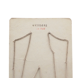 Clutch Purse Pendant Necklace Sample card Deco Geometric Czech vintage Blue rhinestone jewelry
