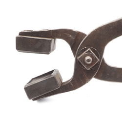 Antique Czech oblique square glass jewel prism hand press molding pliers tool