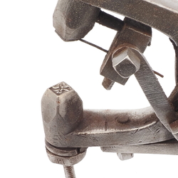 Antique Czech square dimi 8mm glass button hand press molding pliers tool