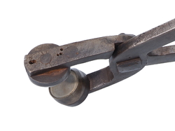 Antique Czech glass locket face making hand press molding pliers tool