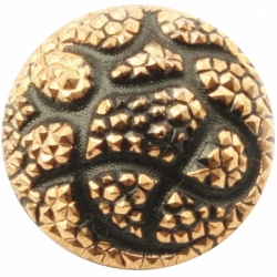 27mm Czech Vintage 14k gold gilt faux marcasite snakeskin black glass button
