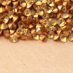 Lot (1000) ss6 Czech vintage topaz micro glass rhinestones