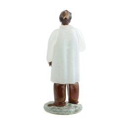 Czech vintage Zelezny Brod school of art glass large doctor figurine