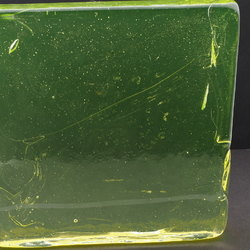 Czech square uranium glass block design beading craft lampwork art installation