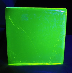 Czech square uranium glass block design beading craft lampwork art installation