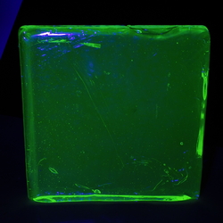 Czech square uranium glass block design beading craft lampwork art installation