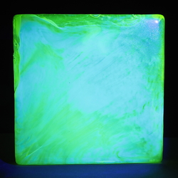 Czech milky uranium square glass block lampwork beading craft design art installation