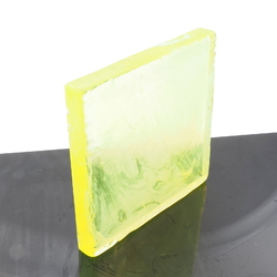 Czech milky uranium square glass block lampwork beading craft design art installation