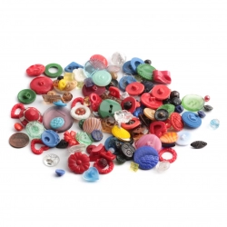 Lot antique Czech assorted glass buttons floral cabochon findings (120)