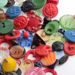 Lot antique Czech assorted glass buttons floral cabochon findings (120)