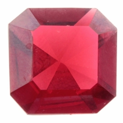 18mm large Czech vintage octagon hand faceted red glass rhinestone