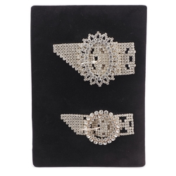 Large Vintage Czech Sample card Sudio Design Rhinestone Belt Buckle wedding buckle