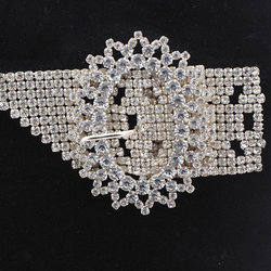 Large Vintage Czech Sample card Sudio Design Rhinestone Belt Buckle wedding buckle