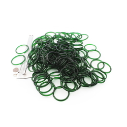 Lot (140) antique Czech Emerald green glass bangles hoops rings