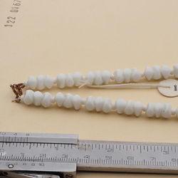 Vintage Czech necklace gradual white interlocking glass beads