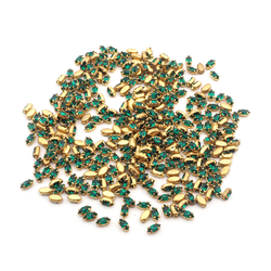 Miniature Green glue soldering Navettes 6x3 mm lot 440 pcs vintage faceted rhinestones Preciosa fancy chaton stones Nail design