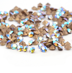 Lot 220pcs ss17.5 4.1mm Czech AB crystal faceted pointed back loose stones rhinestones chatons