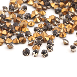 Lot 150pcs ss21 4.9mm Czech Black Diamond foiled back faceted loose stones rhinestones chatons