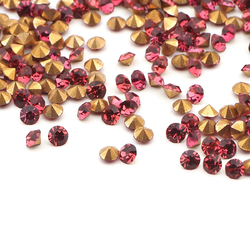 Lot 900pcs ss12 3.1mm Czech Fuchsia Pink foiled back faceted loose stones rhinestones chatons