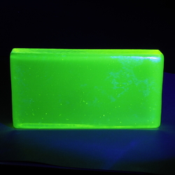 Czech uranium UV glow rectangle glass block lampwork beading craft design art installation