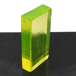 Czech uranium UV glow rectangle glass block lampwork beading craft design art installation