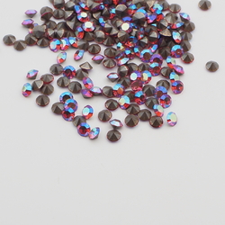 Lot bag 80 g Czech loose Preciosa vintage ss12.5 or 3.2 mm AB Fuchsia red faceted cut glass rhinestones