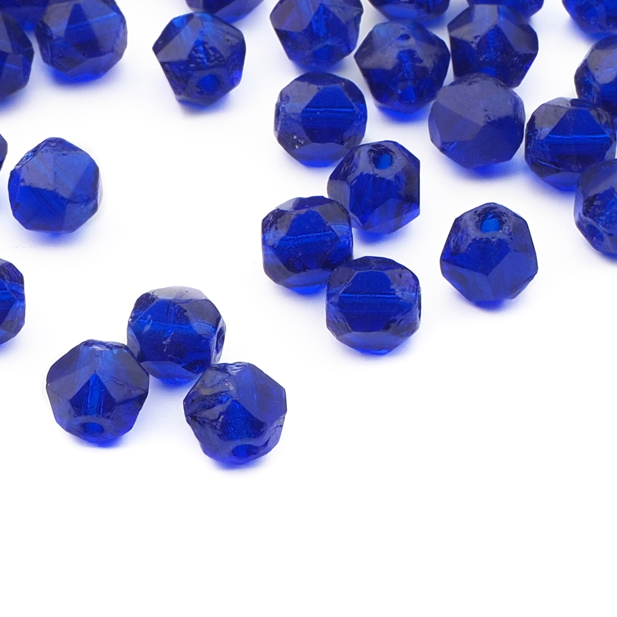 Old Chinese dark cobalt blue glass bead. 25x28mm. b11-bl-2118